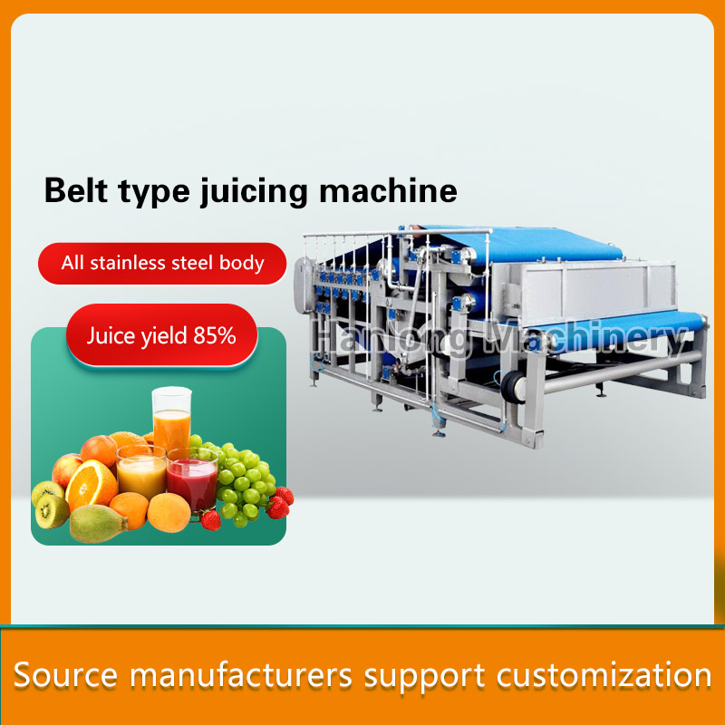 Belt type juicing machine