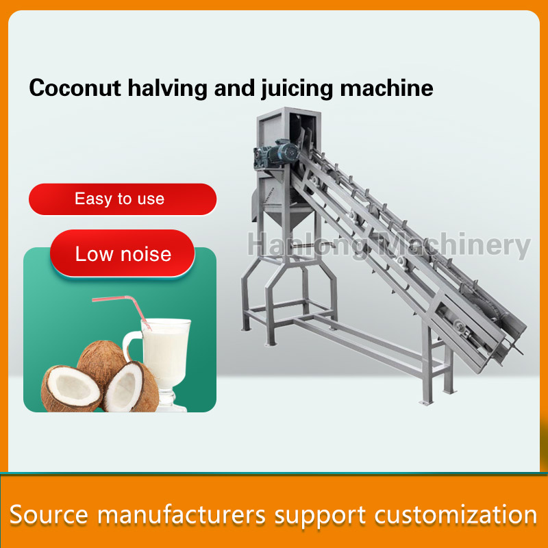 Coconut halving and juicing machine