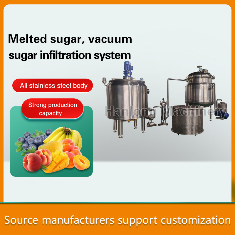 Melted sugar, vacuum sugar infiltration system